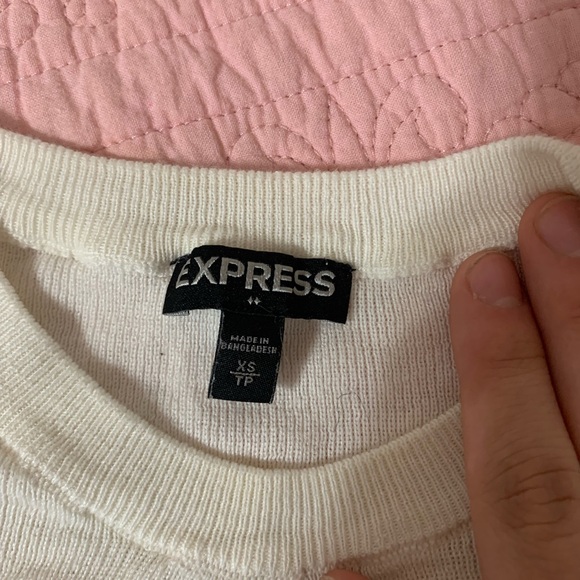 Express White Ruffle Sleeve Tank Top - Picture 2 of 2